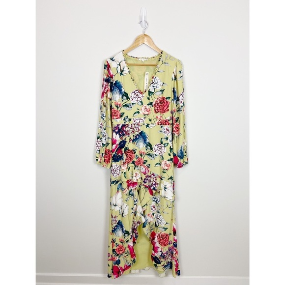 NWT Willow & Clay Ruffle Floral Maxi Dress - Picture 2 of 13